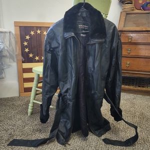Wilsons leather jacket, large, black